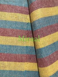 100% Pure Organic And Recycled Cotton Fabric In Stripe Design Swiss Voile Lace - 100 M Length, Multi Color, 40 In Width | Colorfast, Soft, Quick Dry, Stain & Wrinkle Resistant, Tear-resistant