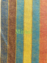 100% Pure Organic and Recycled Cotton Fabric In stripe Design Swiss Voile Lace