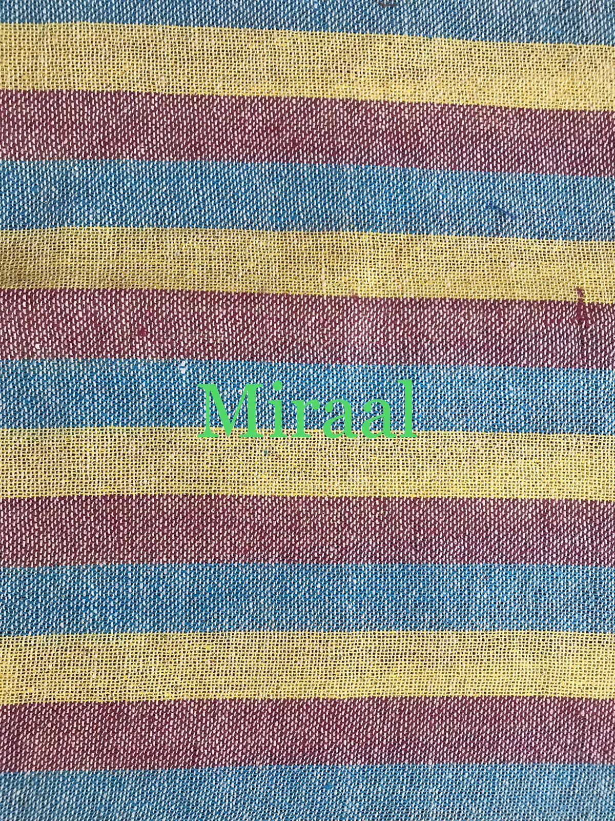 100% Pure Organic and Recycled Cotton Fabric In stripe Design Swiss Voile Lace