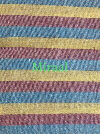 100% Pure Organic and Recycled Cotton Fabric In stripe Design Swiss Voile Lace