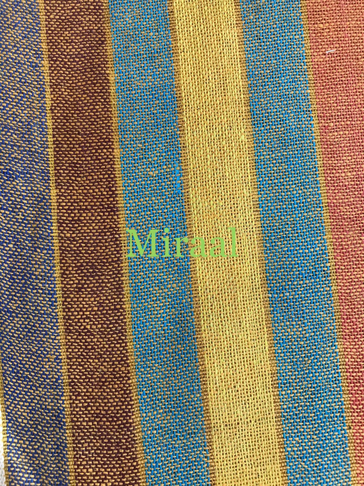 100% Pure Organic and Recycled Cotton Fabric In stripe Design Swiss Voile Lace