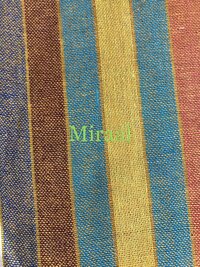 100% Pure Organic and Recycled Cotton Fabric In stripe Design Swiss Voile Lace