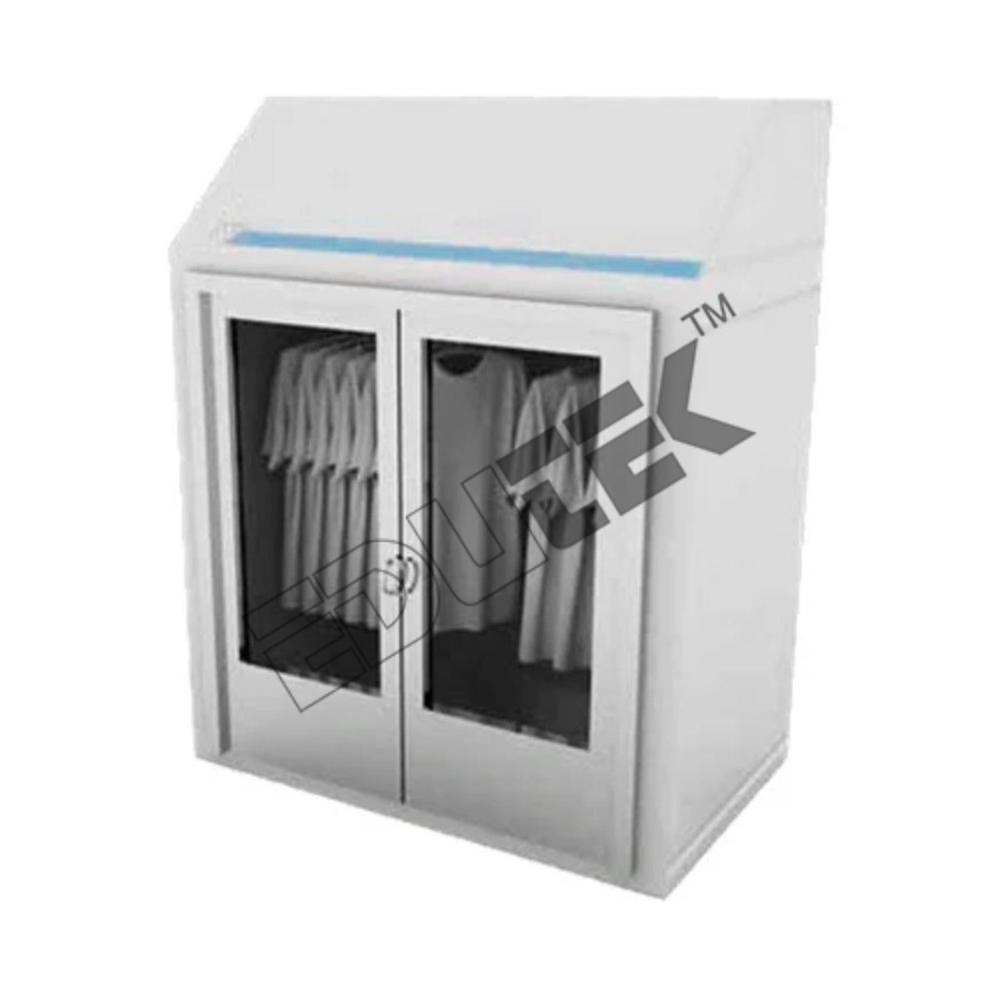 Garment Storage Cabinet - Stainless Steel & Mild Steel, 4x2x2 Ft | Hepa & Pre Filter, Built-in U.v. Germicidal Light