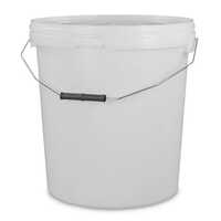 White Industrial Hdpe Bucket - Hdpe Material, Sizes: 250ml To 20l, Color: White, Rigid Shape, Designed For Oil Industry Applications