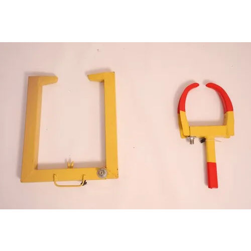 Wheel Clamp Lock - Color: Yellow & Red