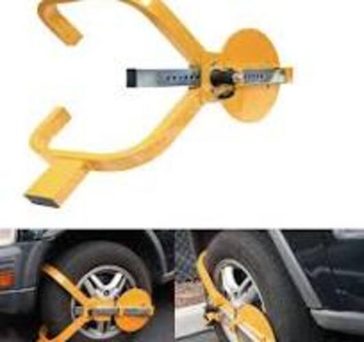 Car Wheel Clamp - Color: Yellow & Red