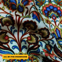 madhav fashion Multicoloured Flora Poly Linen Vintage Fabric