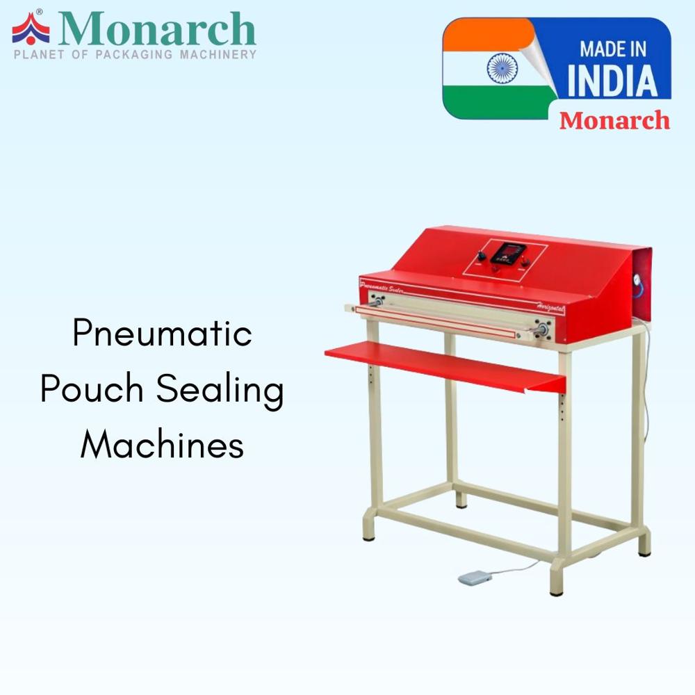 Pneumatic Paddle Sealer Machine - 1200mm Sealing Length 5mm Sealing Width Red | Manual Operation Foot Operated Switch 5 Bags/Minute