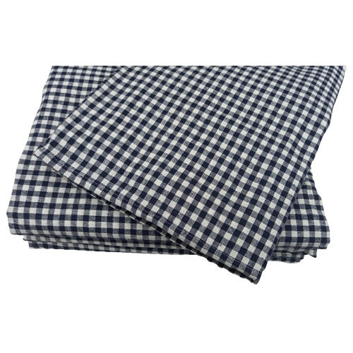 Checks Bedsheet Blue & White