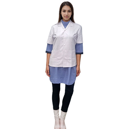 Doctor Five Button And Half Sleeves Apron