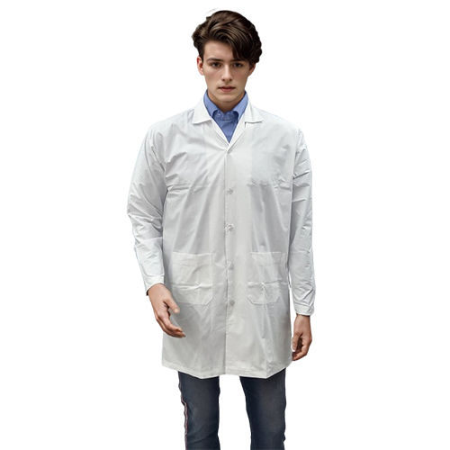 Mens Doctor Full Sleeves Coat - Color: White