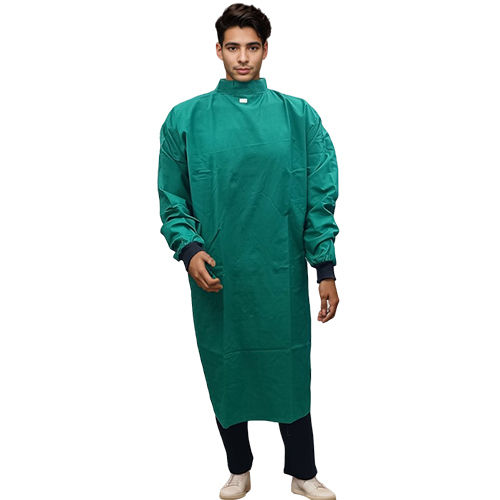 Green Surgeon Gown - Fabric Type: Cotton