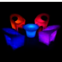 Illumina LED Patio Table Chair Set (With in-built LED Light)