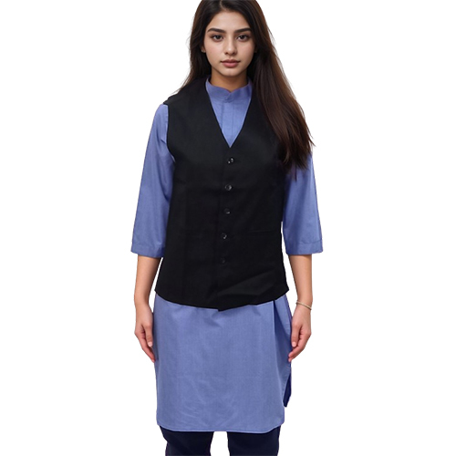 Kurti With V Neck Jacket