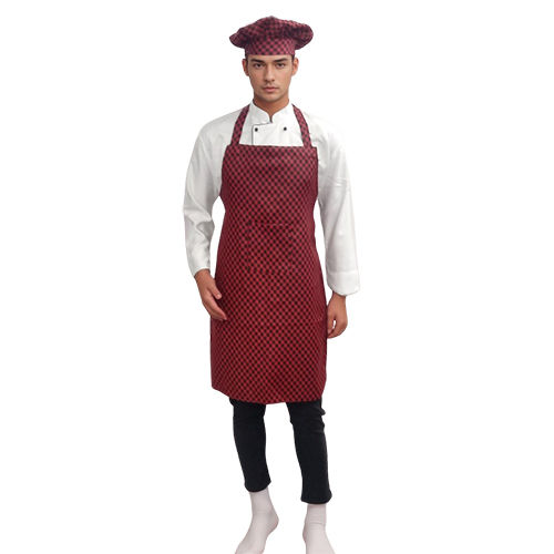 Kitchen Apron With Red Cap - Material: Cotton