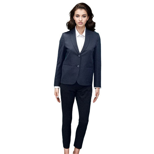 Ladies Navy Blue Blazer - Feature: Washable