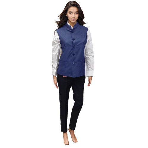 Ladies Chinese Collor Jacket - Color: Navy Blue