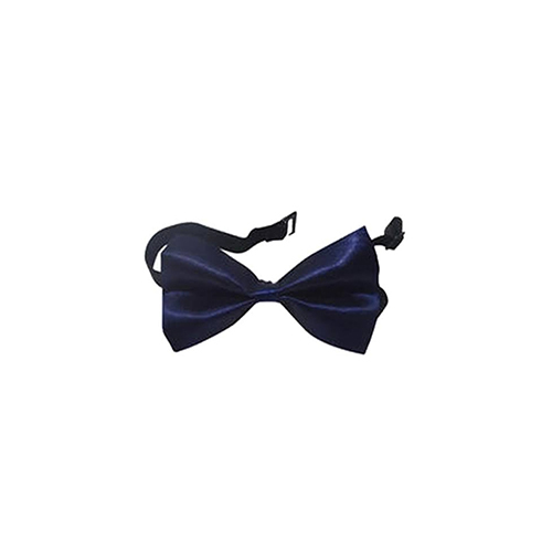 Satin Bow Navy Blue