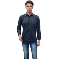Mens Black Shirt - High-Quality Cotton, Plus Size Available | Breathable Full Sleeves for Versatile Style