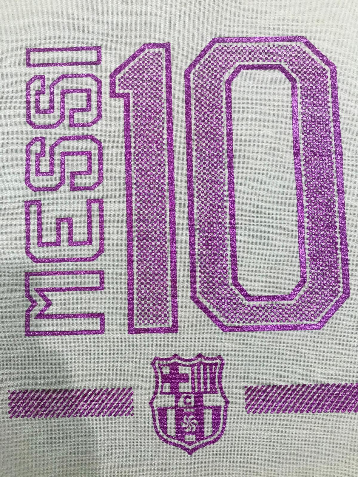 Eco-Friendly Jute Cotton Blend Fabric with Glitter Print Eco-Conscious Clothing Material