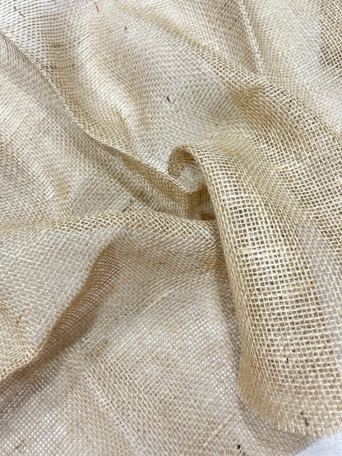 14/15 Natural Laminated Jute Fabric For Handicraft and Jute Bag Making