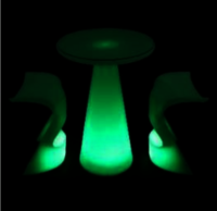 Illumina Led Bar Table Stool Set (with In-built Led Light) - Color: Available In Different Colors