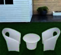 Premium Patio Table Chair Set (without Led Light) - Color: Available In Different Colors