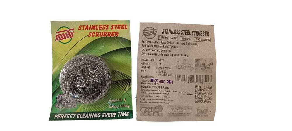 Steel Wool - 100% Stainless Steel, Fine Grade for Effective Scrubbing and Polishing