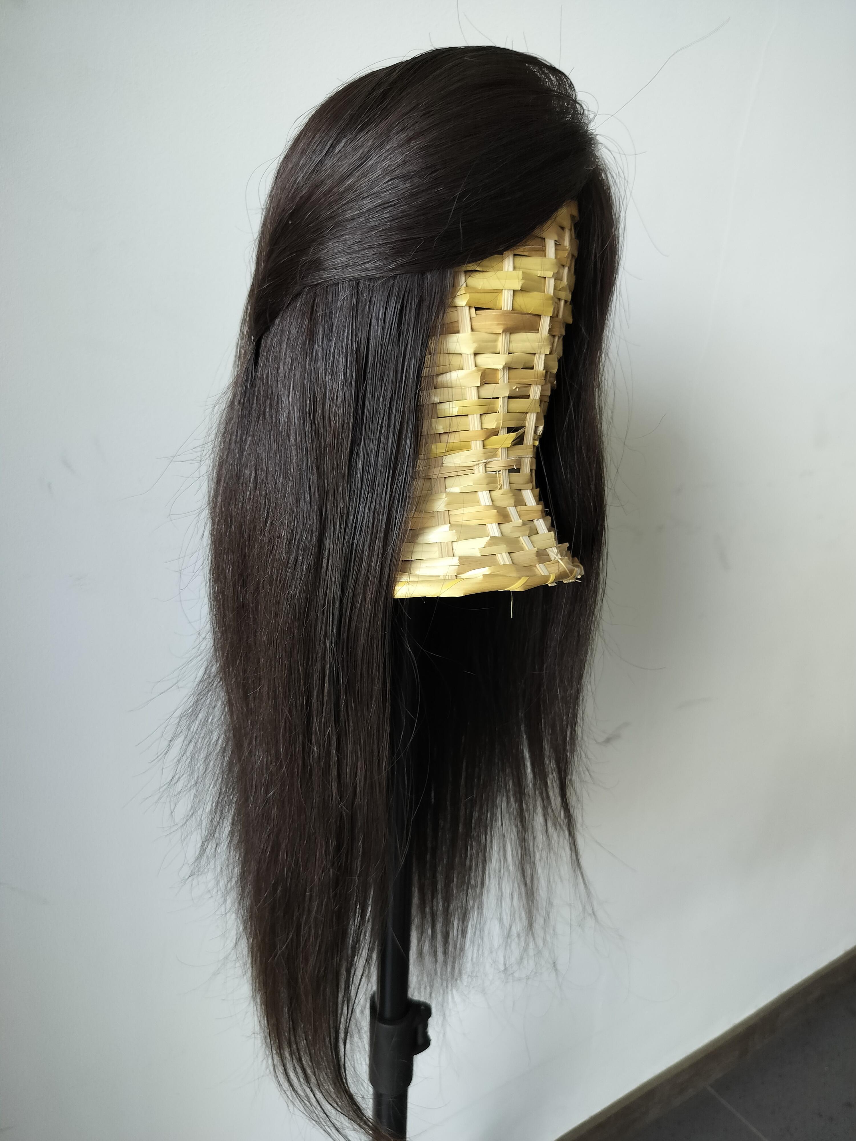 Black Women 100% Original Human Hair Natural Color Straight Human Hair Topper Wig