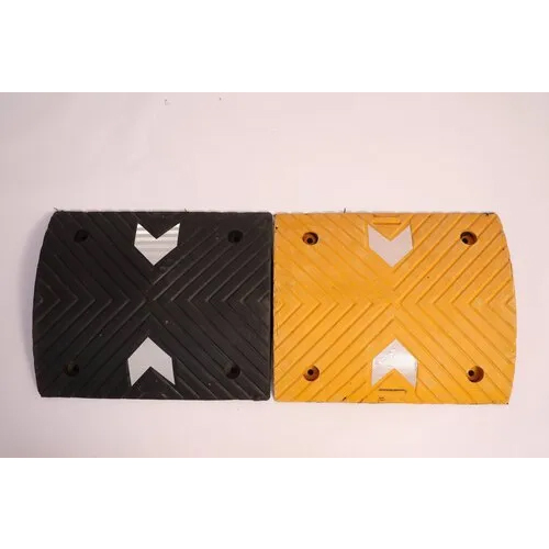 Rubber Speed Breakers 75 Mm - Color: Black And Yellow