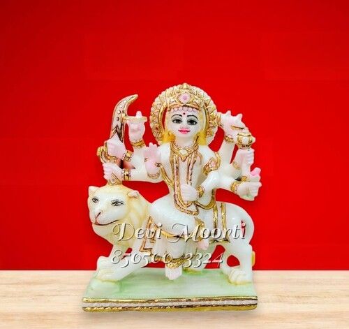 7 Inch Marble Durga Statue