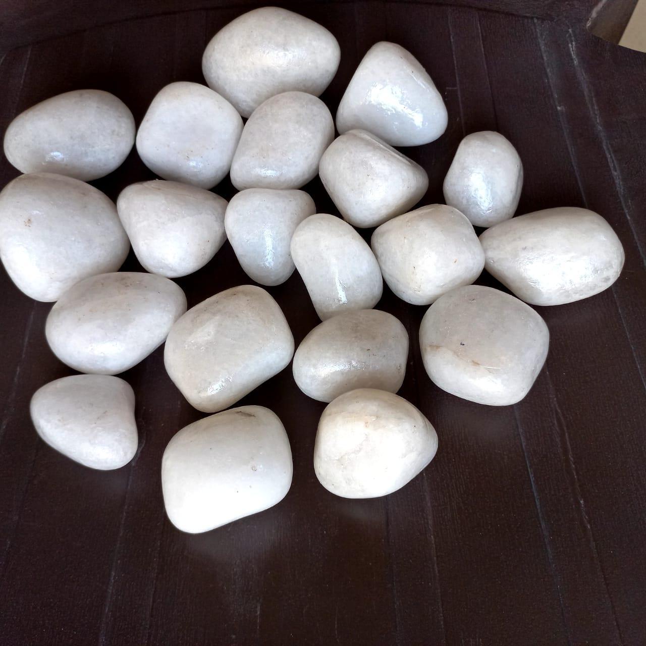 High tumble supper white Natural Pebble Stones for Garden Decoration and Landscaping