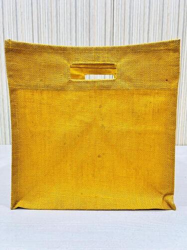 Plain Yellow D Cut Eco-friendly Non Woven Bag For Shopping