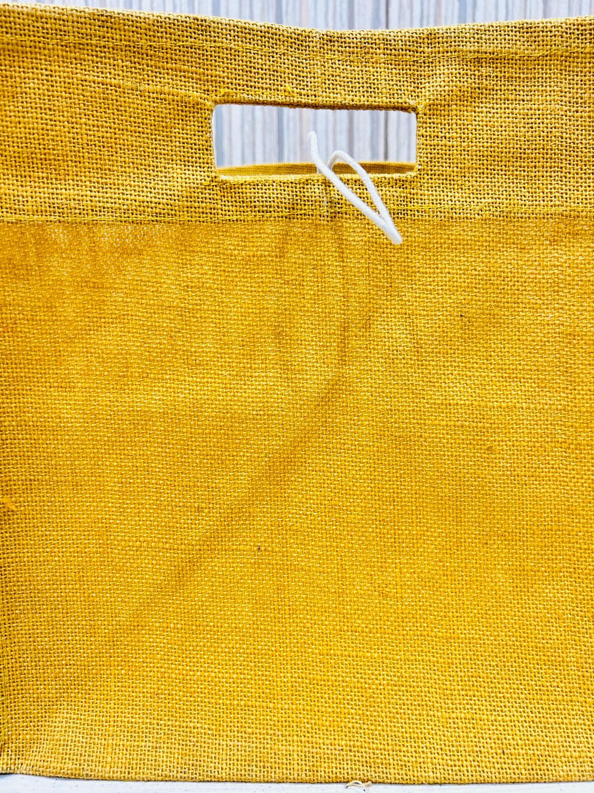 Plain Yellow D Cut Eco-friendly Non Woven Bag For Shopping