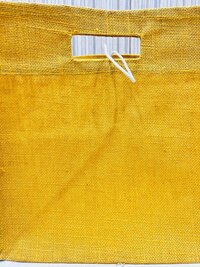 Plain Yellow D Cut Eco-friendly Non Woven Bag For Shopping