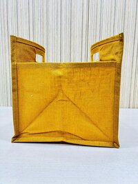 Plain Yellow D Cut Eco-friendly Non Woven Bag For Shopping