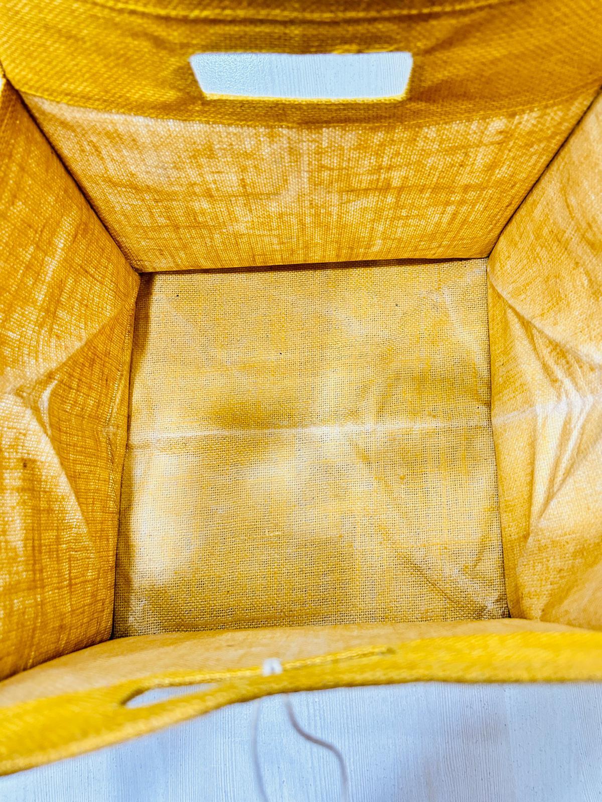 Plain Yellow D Cut Eco-friendly Non Woven Bag For Shopping