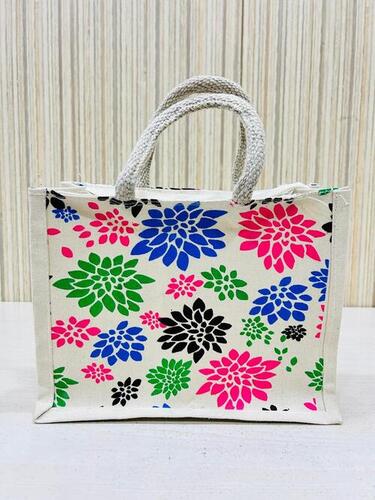 Printed Cotton Canvas Bag at Best Price in India With Zipper Lock