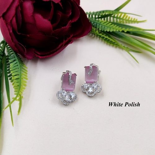 New Trendy GLass stone American Diamond Earring