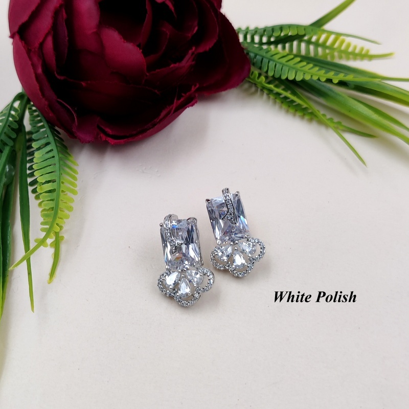 New Trendy GLass stone American Diamond Earring