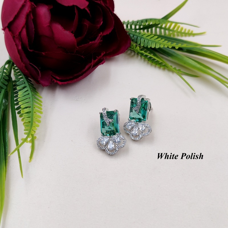 New Trendy GLass stone American Diamond Earring