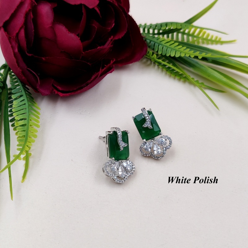 New Trendy GLass stone American Diamond Earring