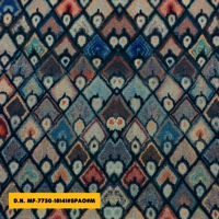 Buy Hexagonal Geometric Digital Print Polylinen Fabric