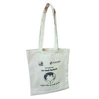Customized Cotton Printed Tote Bag - 13 X 16 Inches, White Color, Eco-friendly Material, Customizable Design, Durable Comfortable Handles