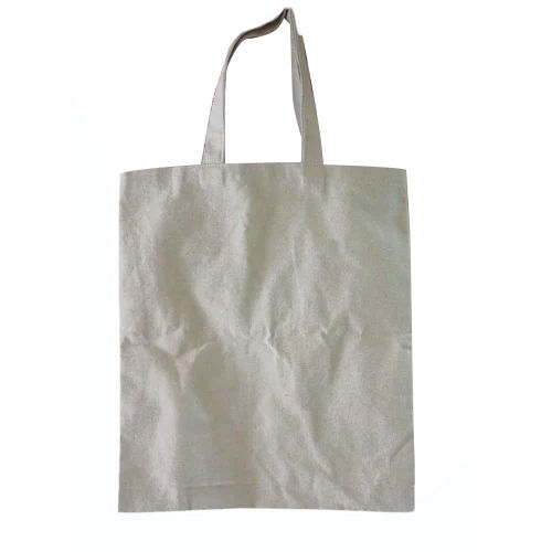 Cotton Shoulder Tote Bag - Color: White