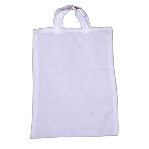 White Cotton Carry Bag - Design: Plain