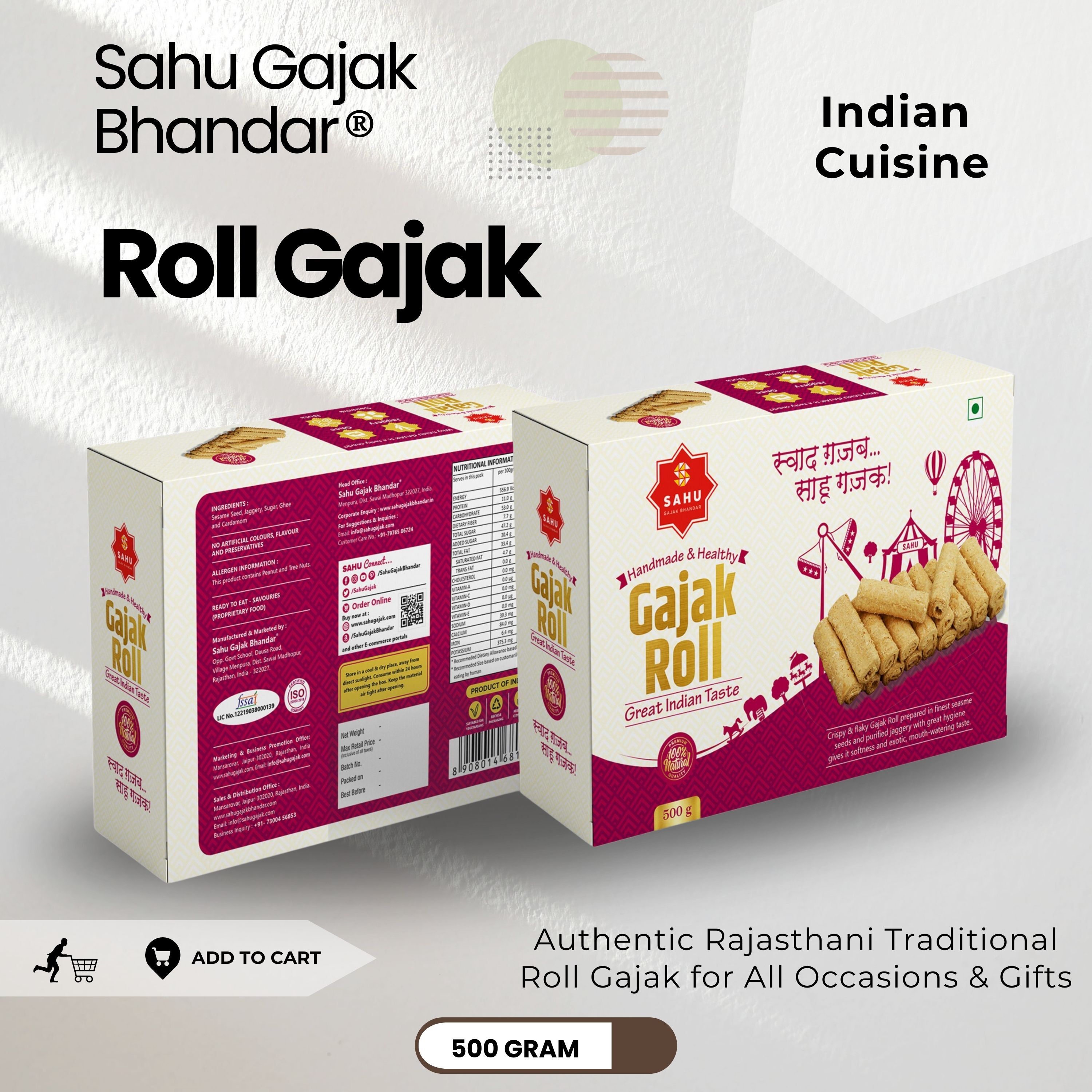 Crispy & Flaky Gajak Roll