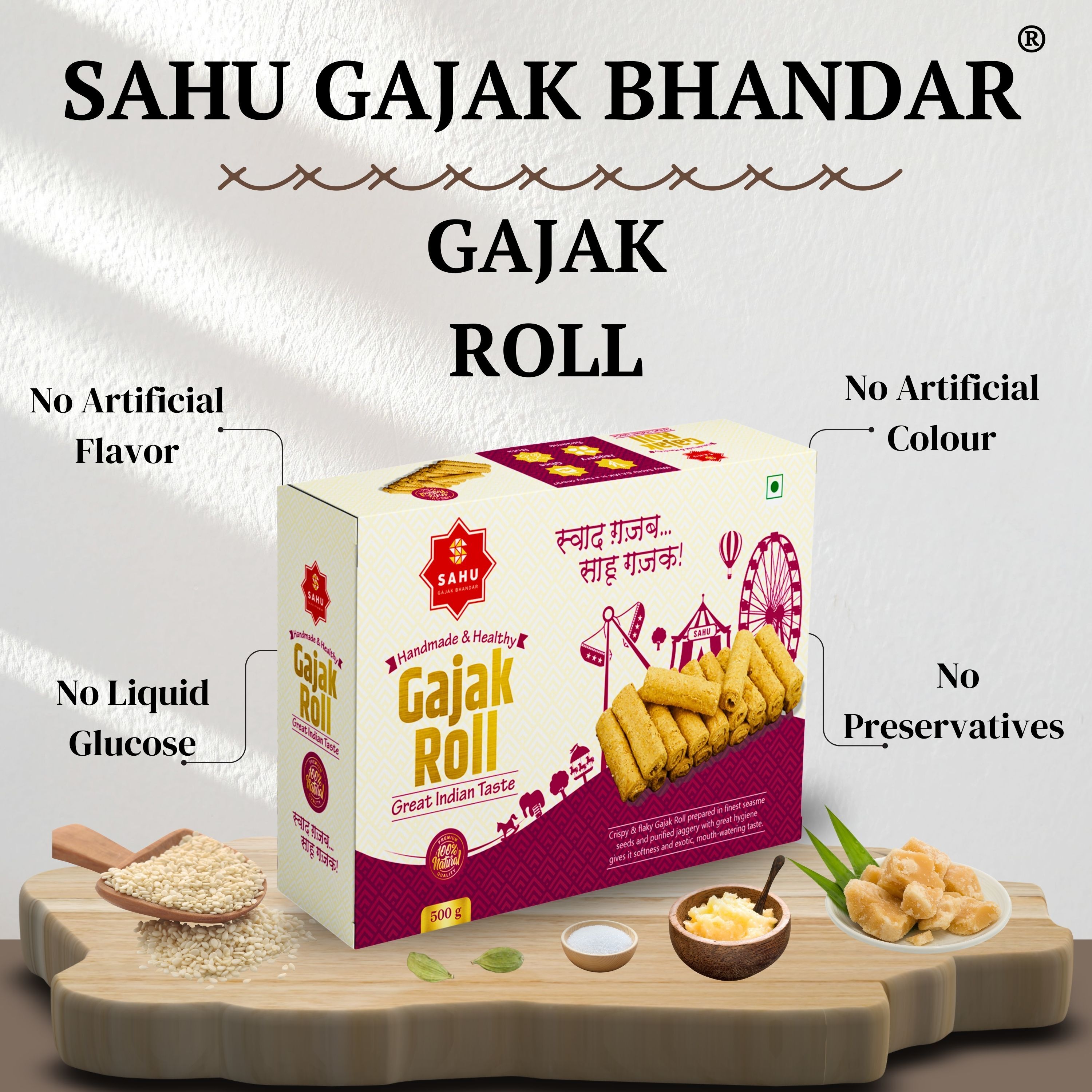 Crispy & Flaky Gajak Roll