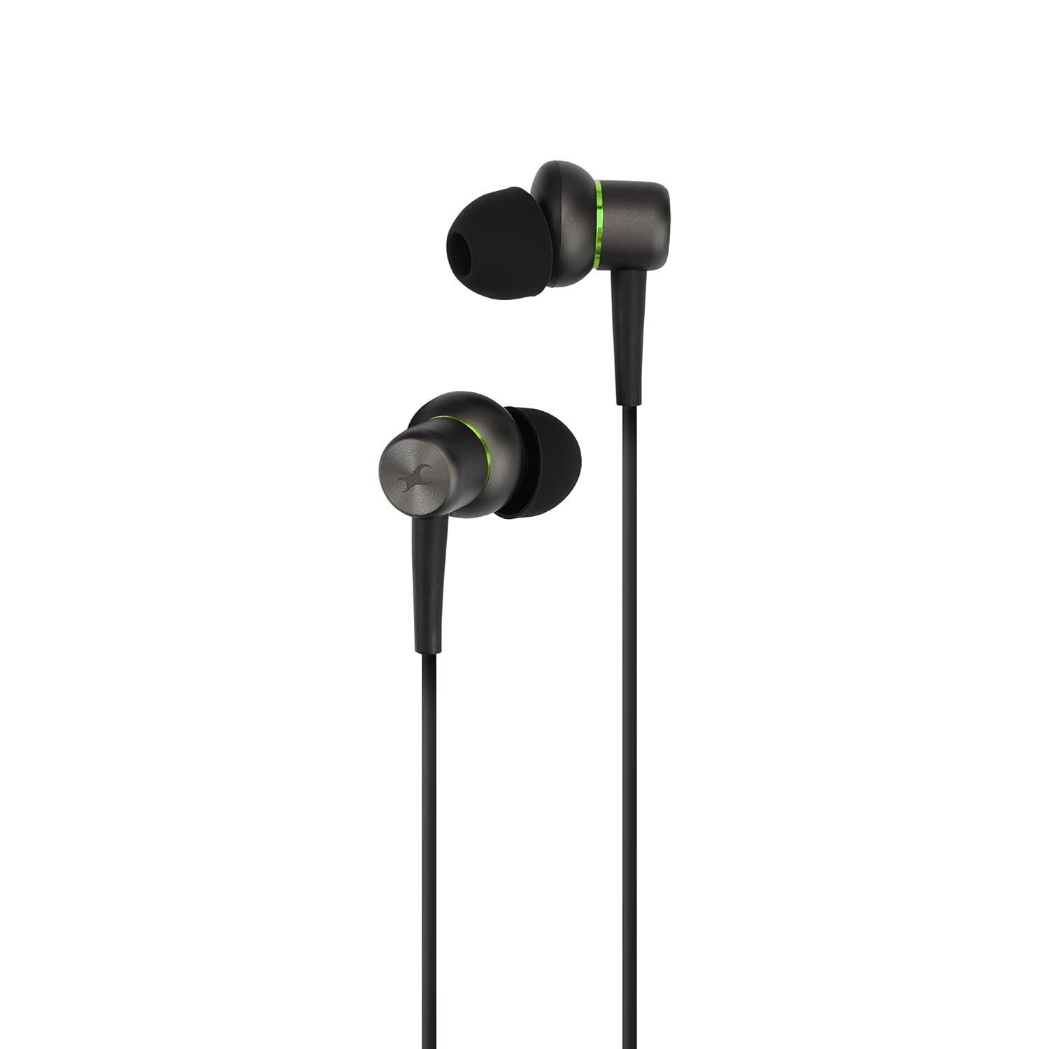 Fastrack Reflex Tunes FB2BKB02 Wireless BT in-Ear Neckband Earphone with Mic (Black and Green)