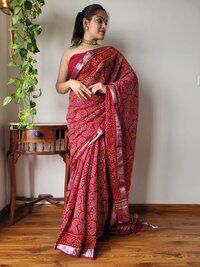 plain jari saree